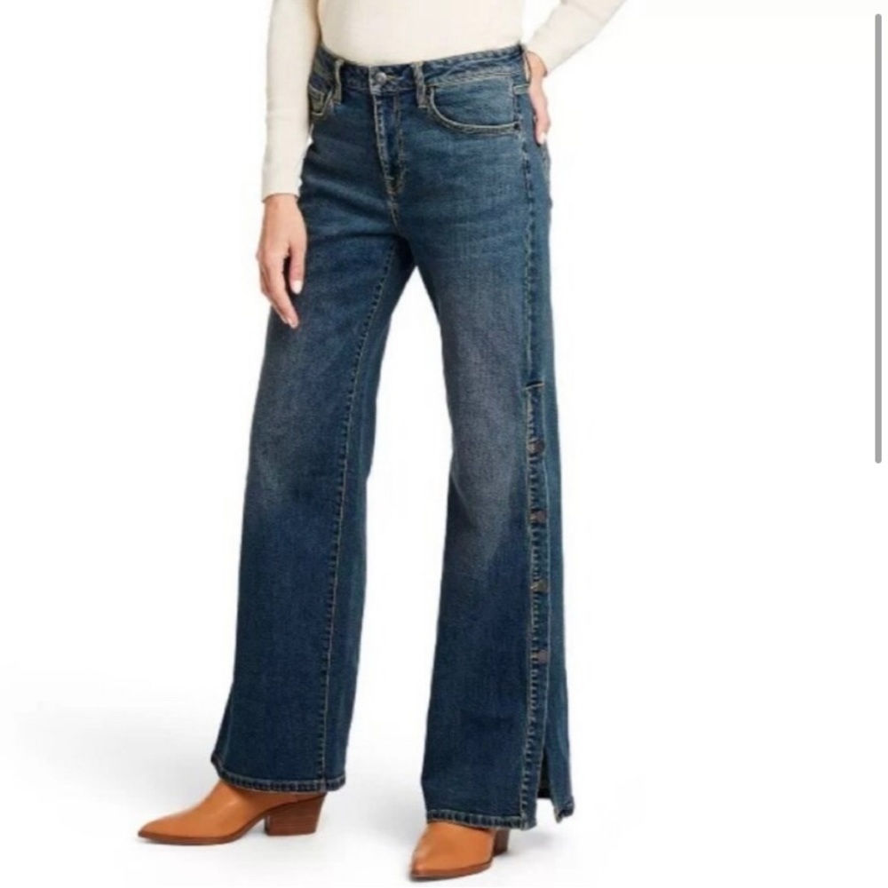 Nili Lotan Wide Leg Jeans Size 10